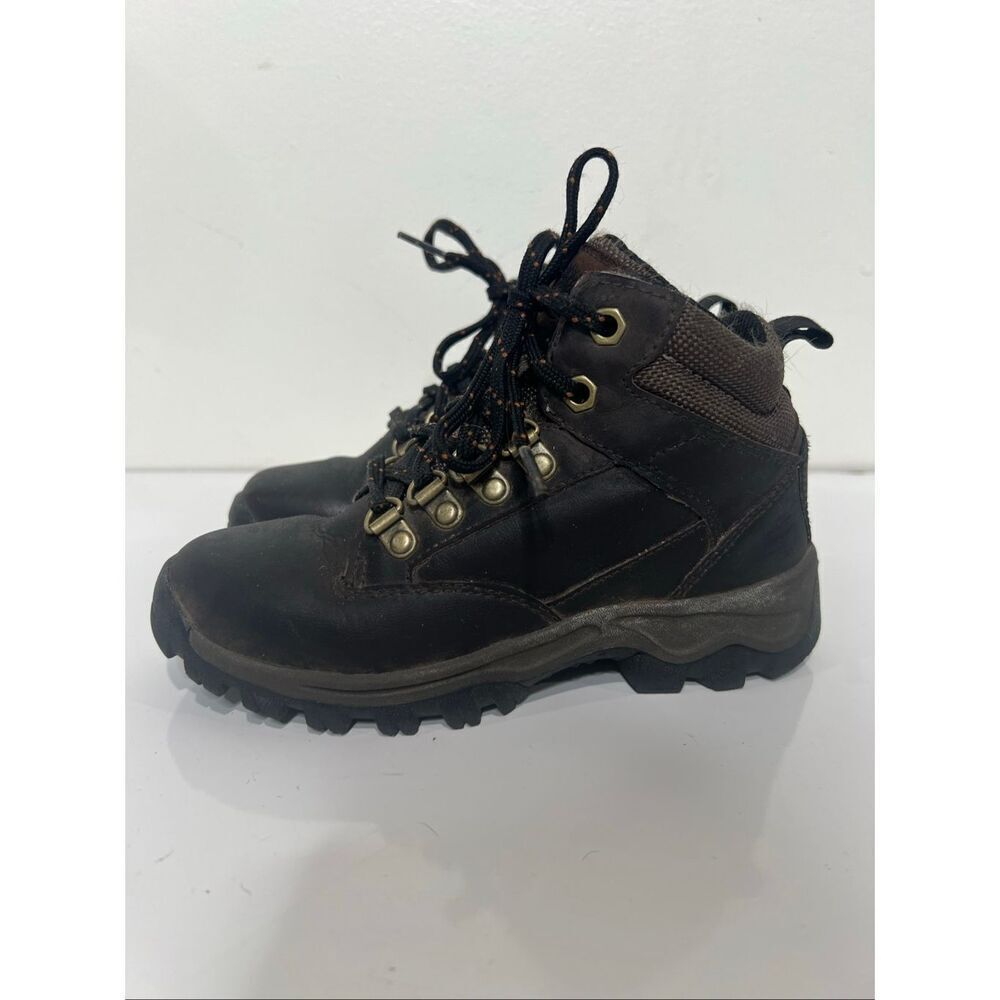 Timberland Boys Brown Leather Boots Hiking Sz 12